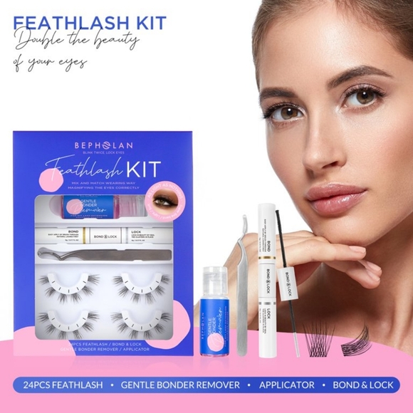 Lash Extension Kit False Eyelashes Bepholan Lash Clusters With Lash Bond - Picture 5 of 7
